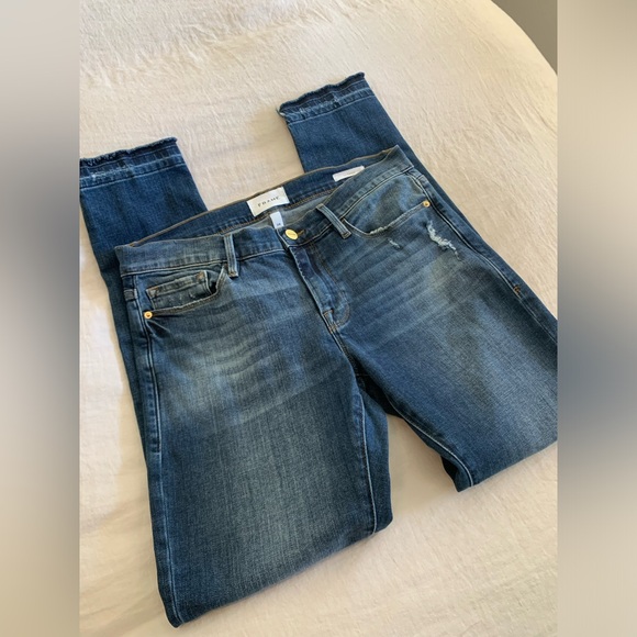 FRAME Denim Le Garçon Jeans in Azure Wash - Size 28 - Picture 8 of 13